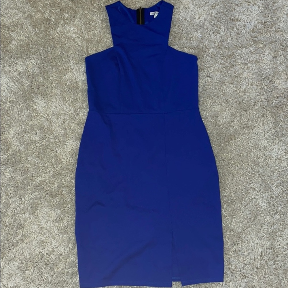 Charlotte Russe Midi Dress Royal Blue Size Large